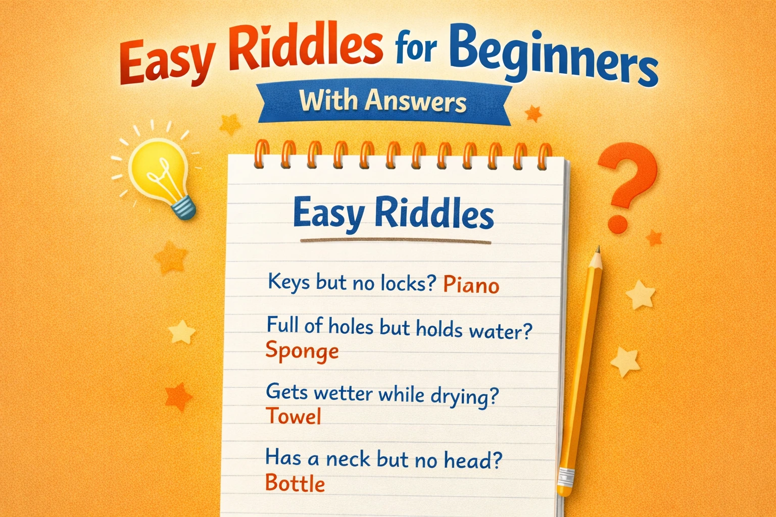 Easy Riddles for Beginners With Answers (2026)