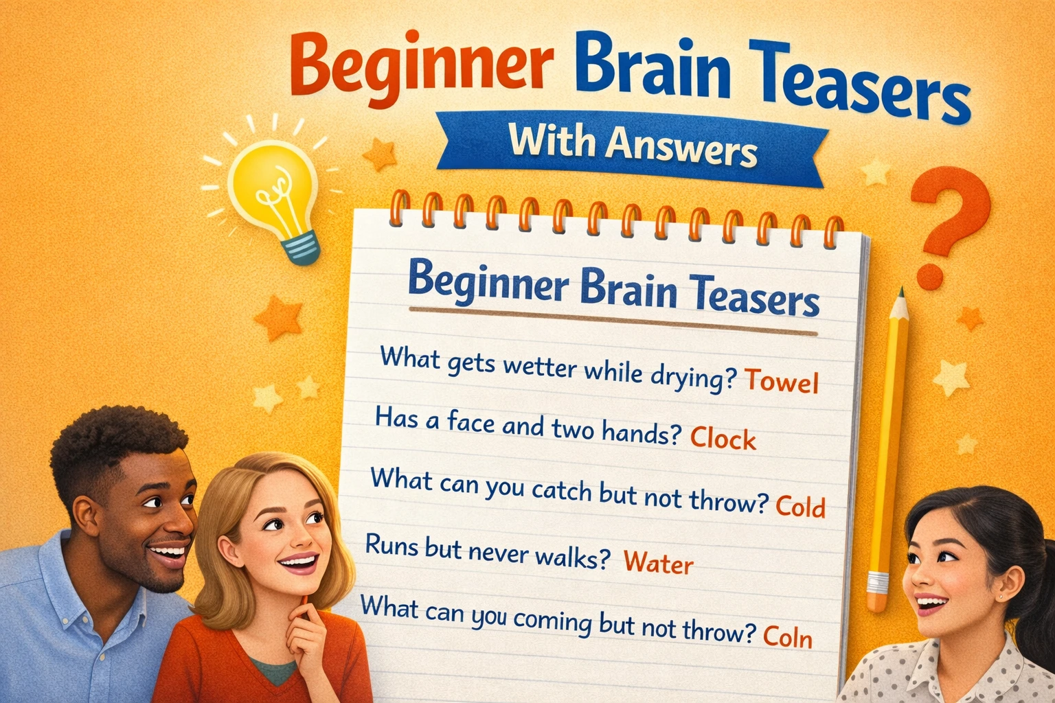 Beginner Brain Teasers With Answers (2026)