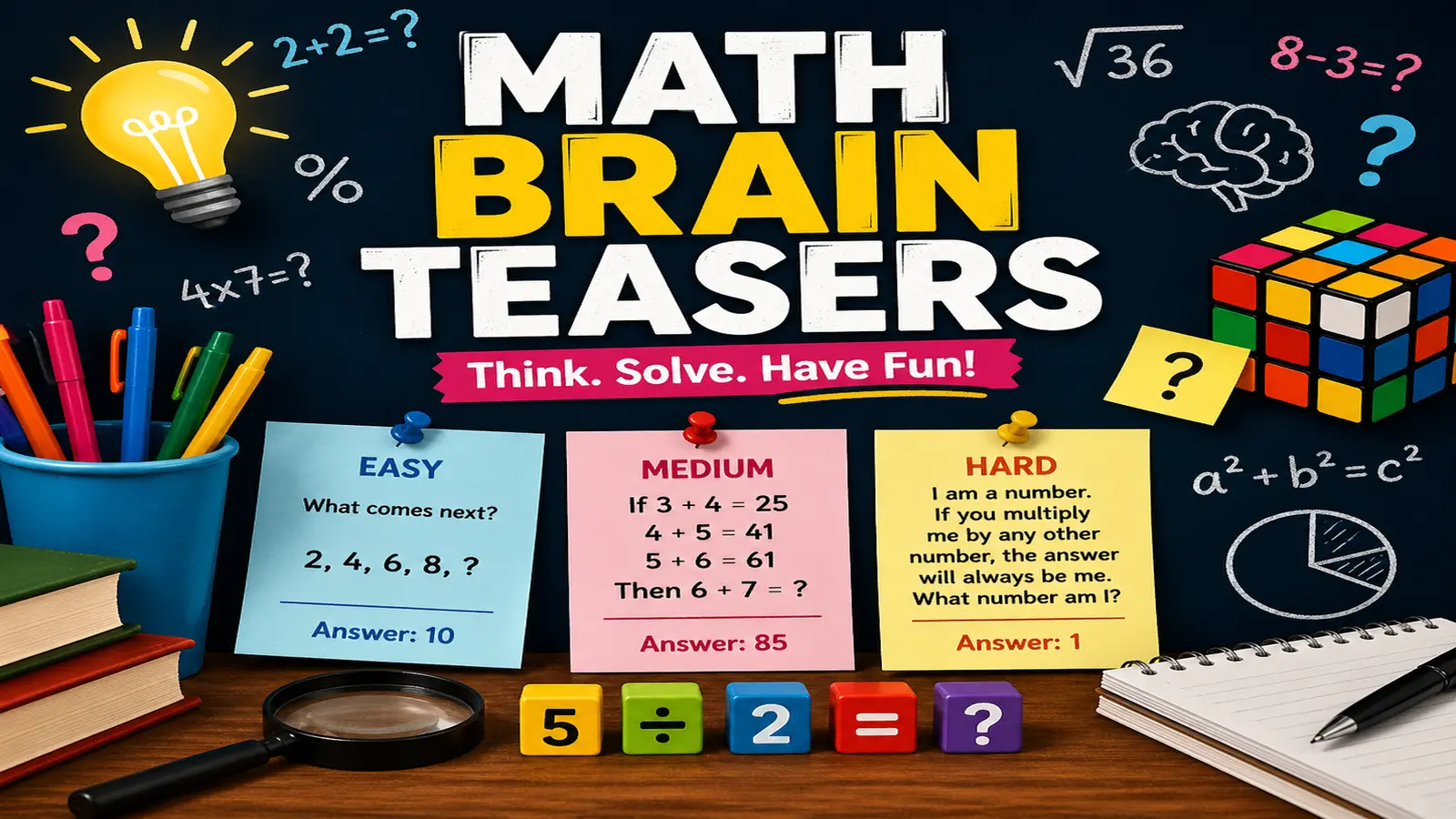 Math Brain Teasers: Fun Puzzles With Answers
