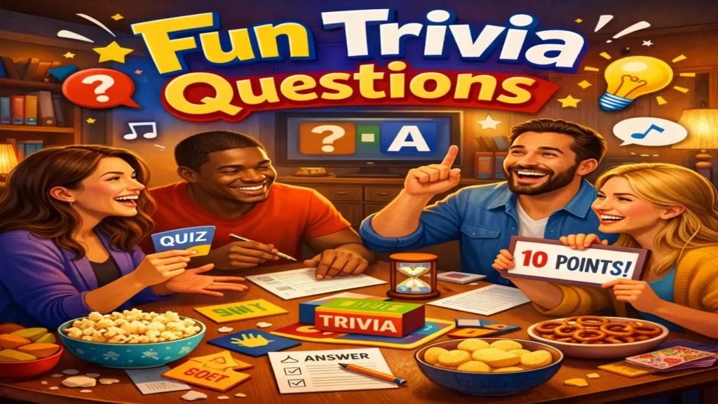 Friends playing trivia at a cozy game night table
