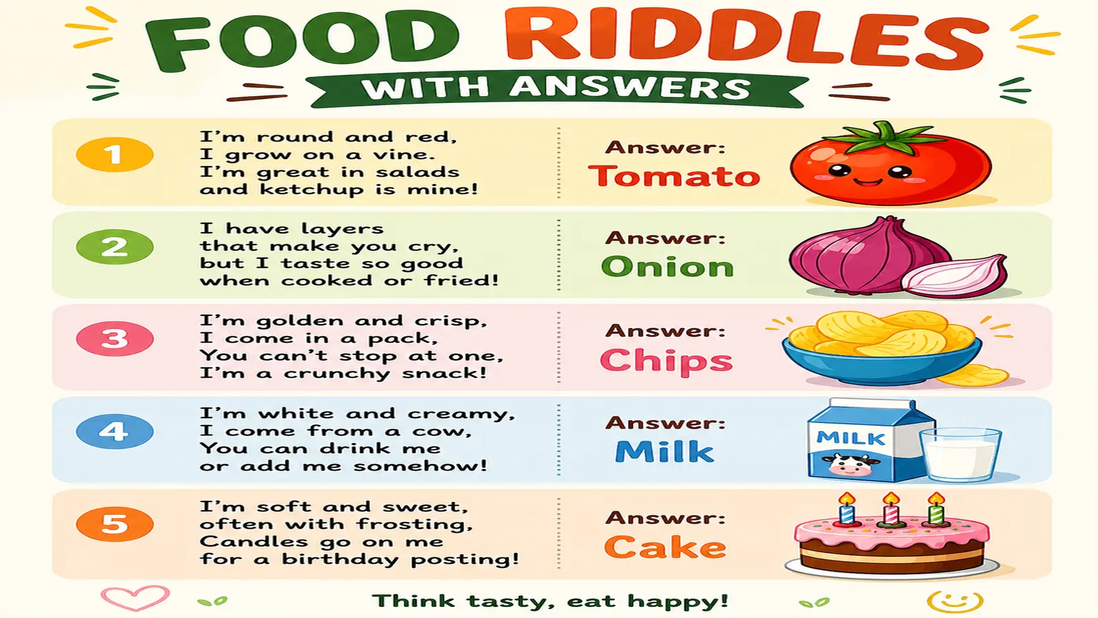 Food Riddles With Answers Everyone Will Love