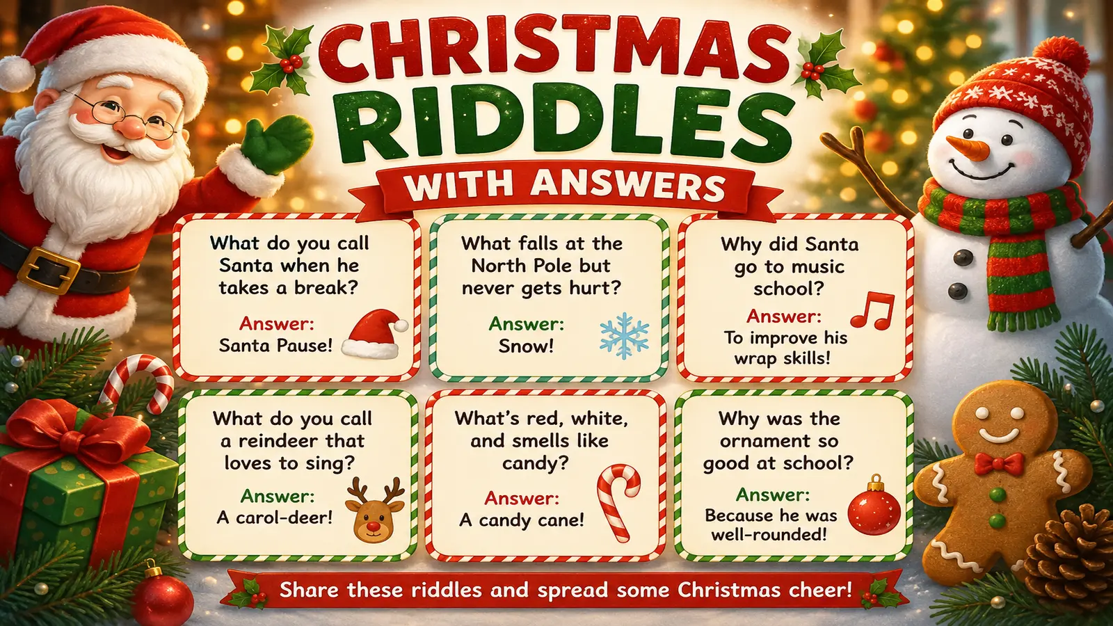 Christmas Riddles With Answers for Holiday Fun