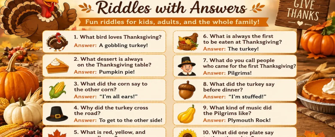 Thanksgiving Riddles With Answers for Family Fun