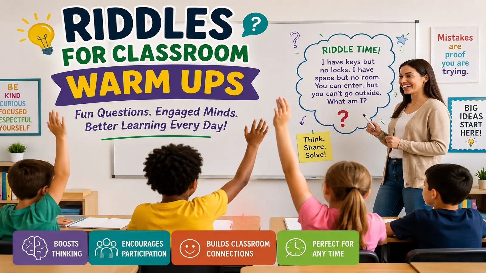 Riddles for Classroom Warm Ups Students Enjoy