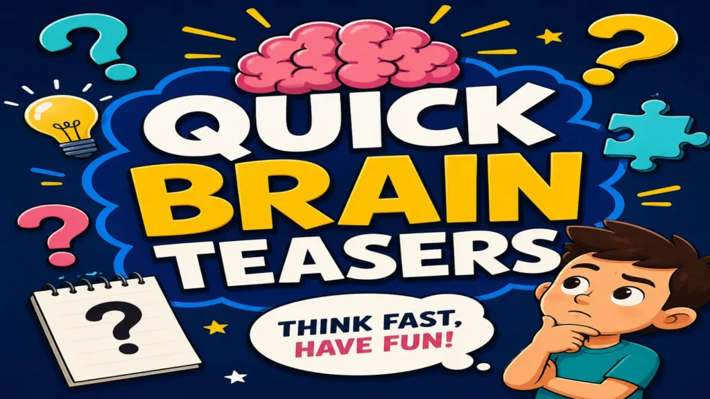 People solving quick brain teasers together with puzzle cards.