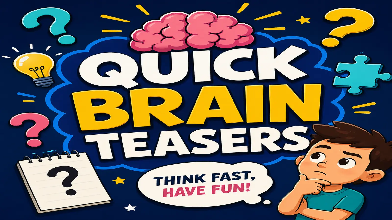 Quick Brain Teasers: 160 Fast Riddles With Answers