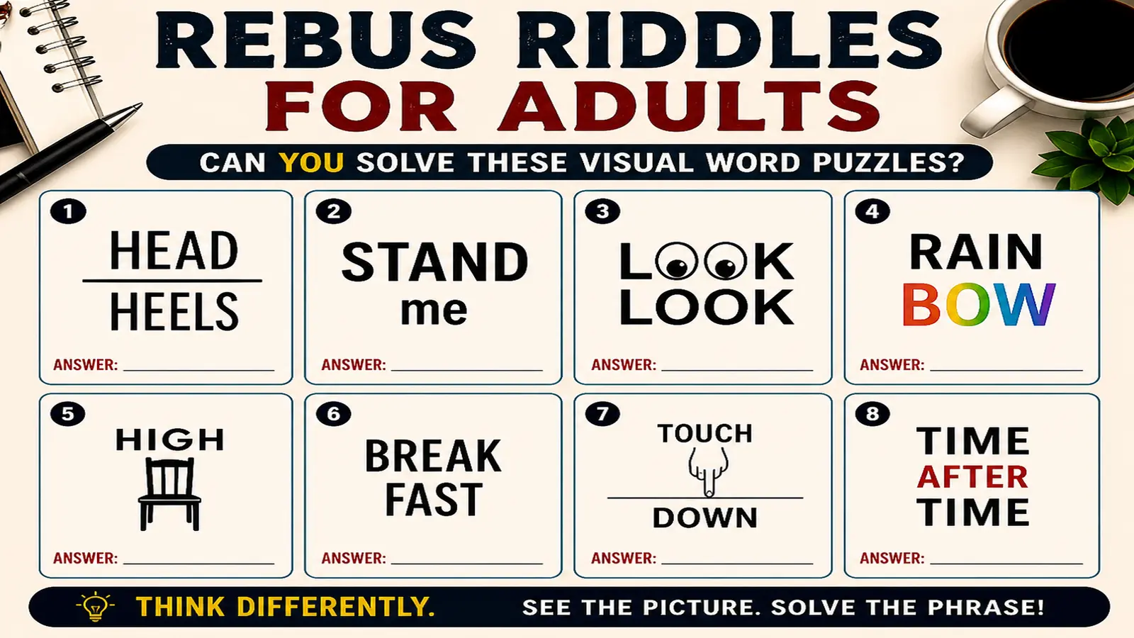 Rebus Riddles for Adults: 120 Clever Challenges