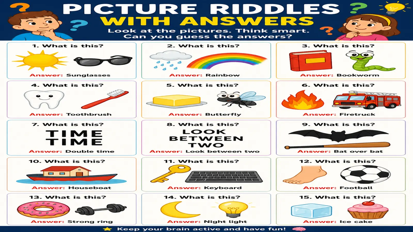 Picture Riddles with Answers for All Ages