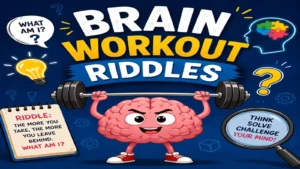Friends solving brain workout riddles together at home