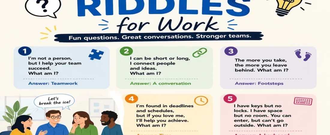 Icebreaker Riddles for Work Teams