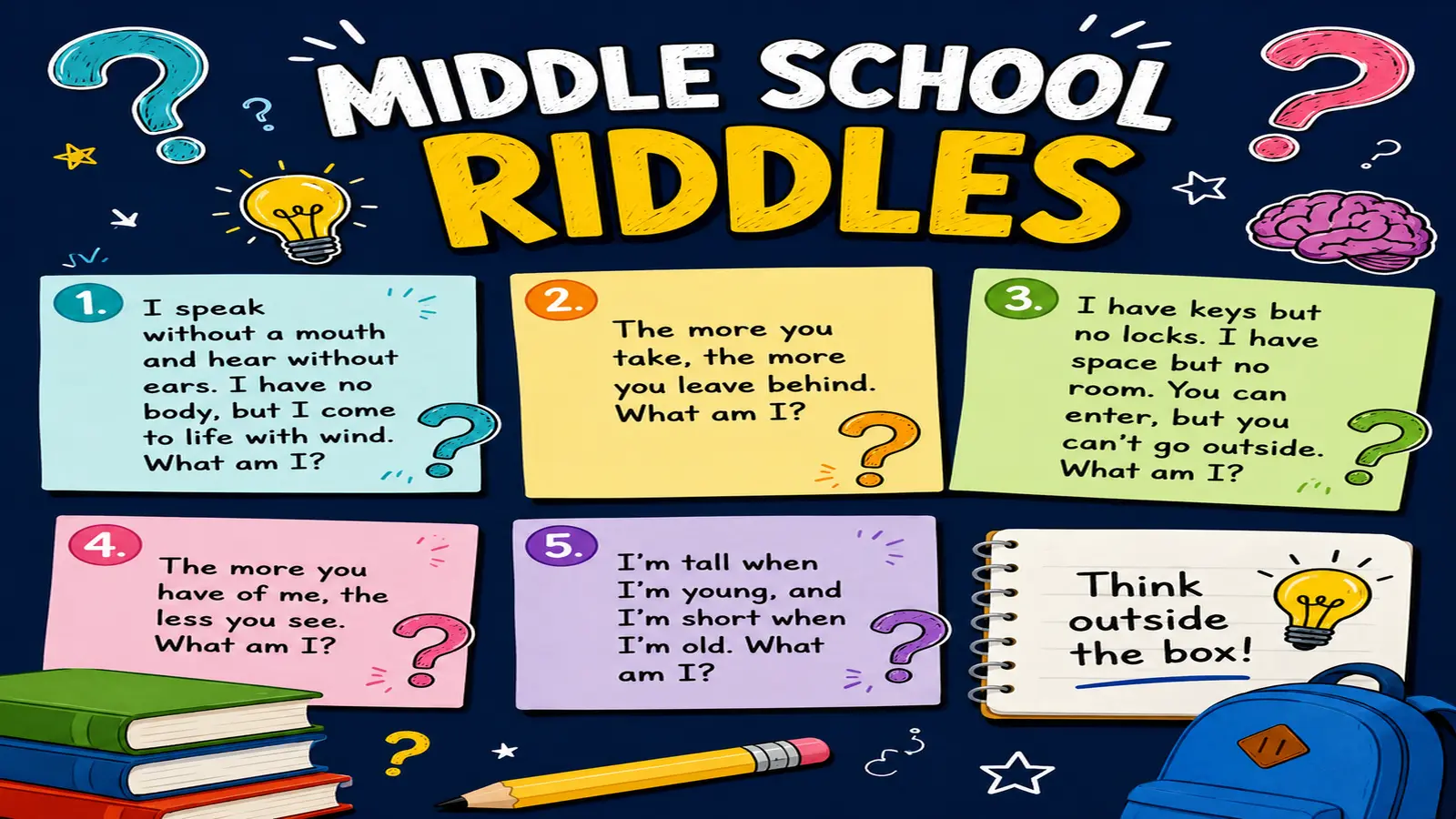 Middle School Riddles Kids Actually Love