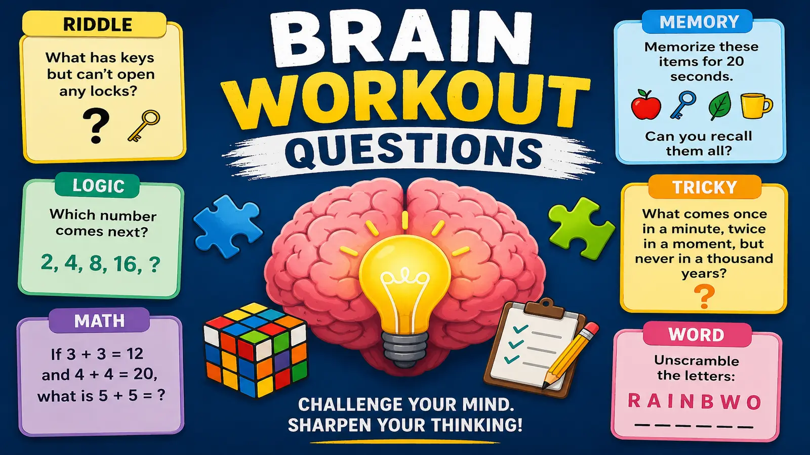 Brain Workout Questions to Boost Sharp Thinking