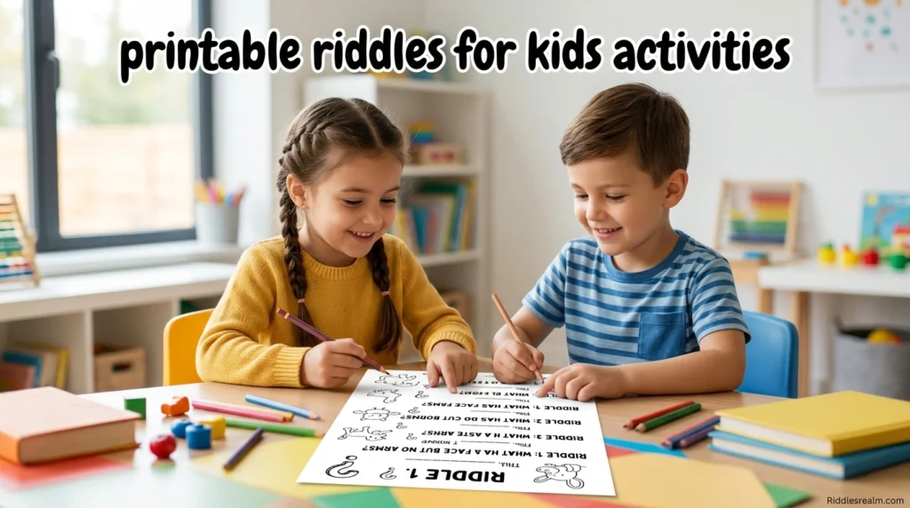 printable riddles for kids activities