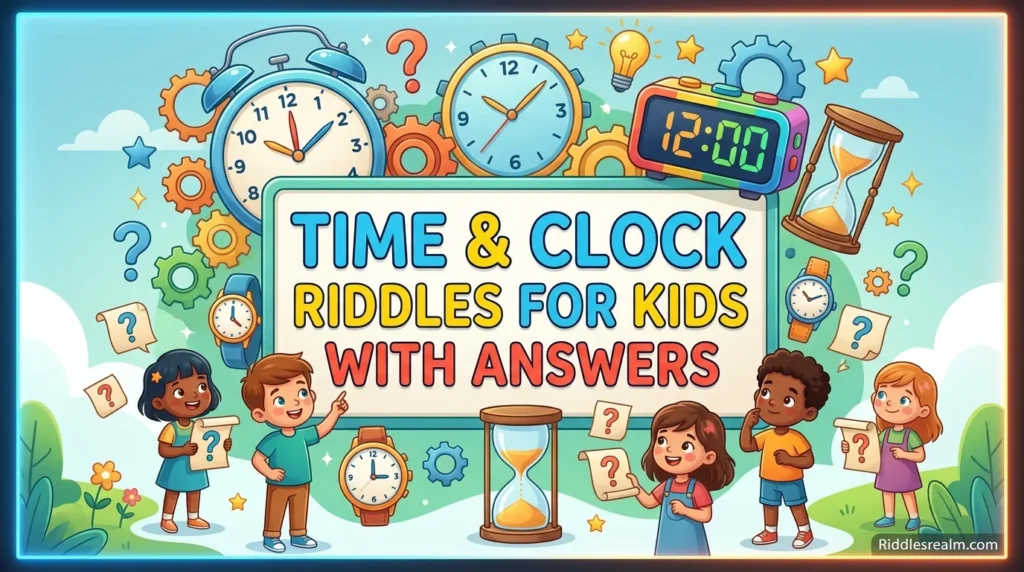 Time & Clock Riddles for Kids with Answers